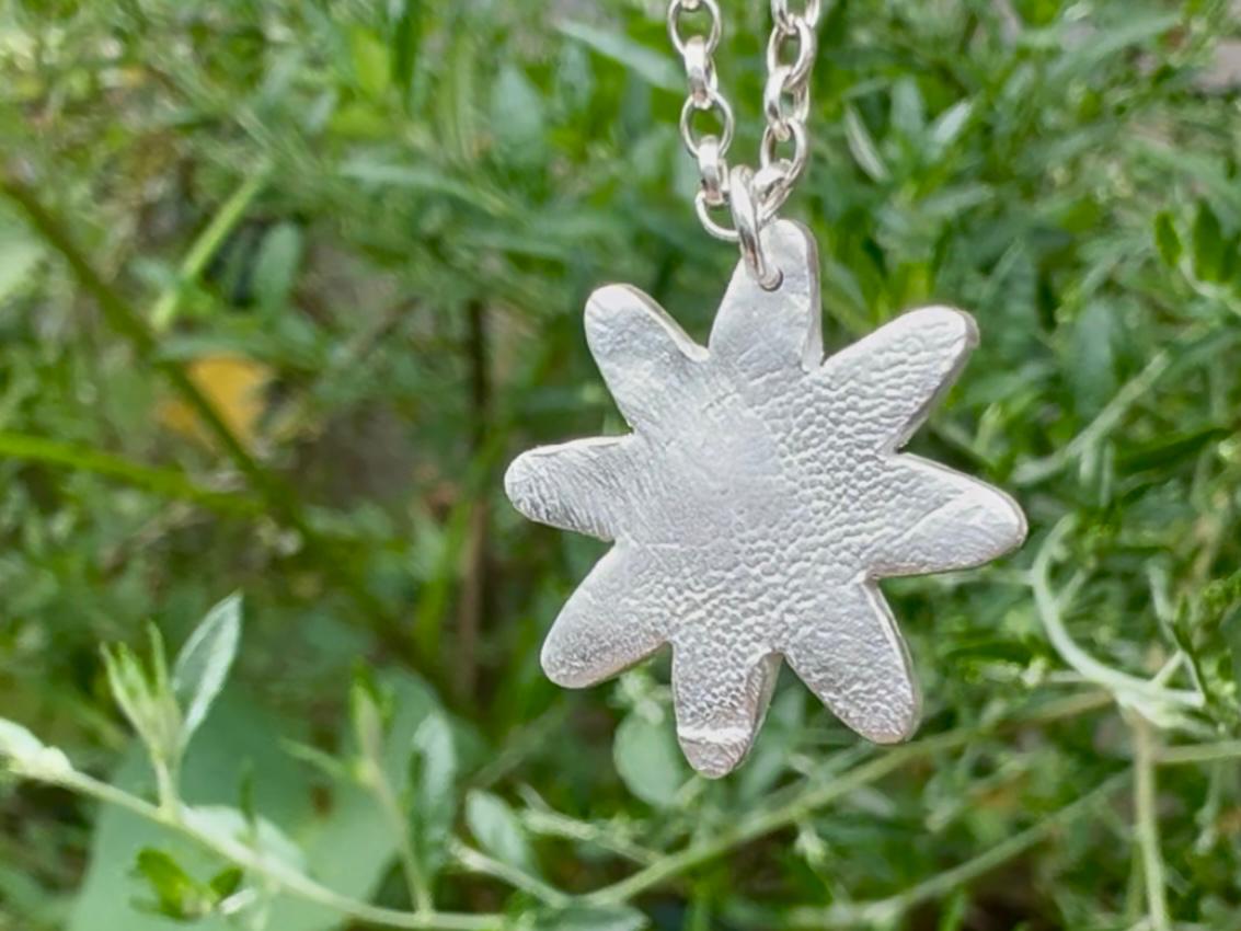 Classic small round paw-print pendant for everyday wear