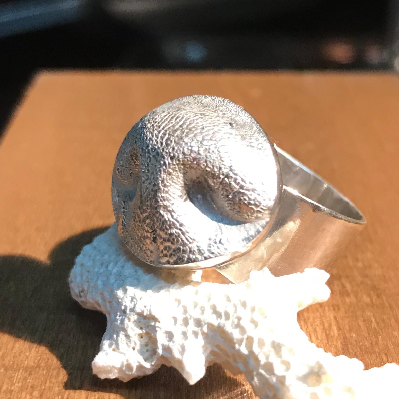 925 silver nose-print ring